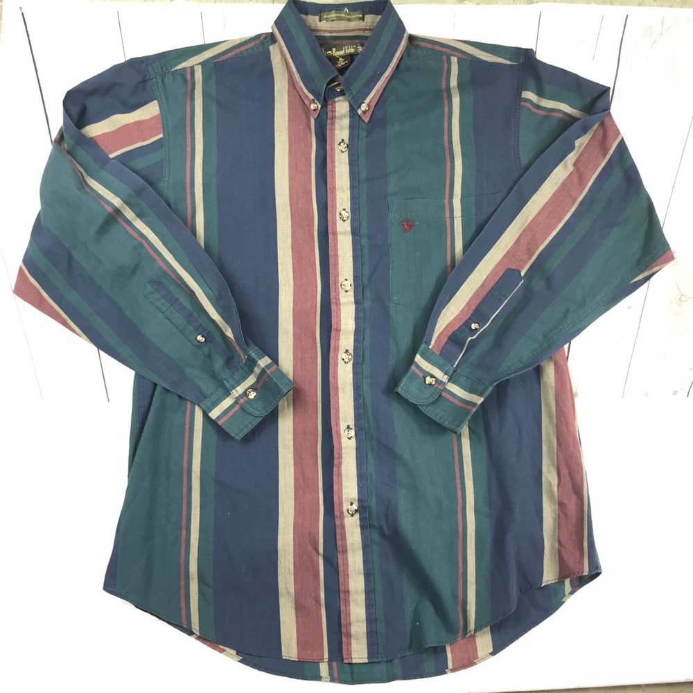 Vintage Oversized Striped Slouchy Draped Shirt